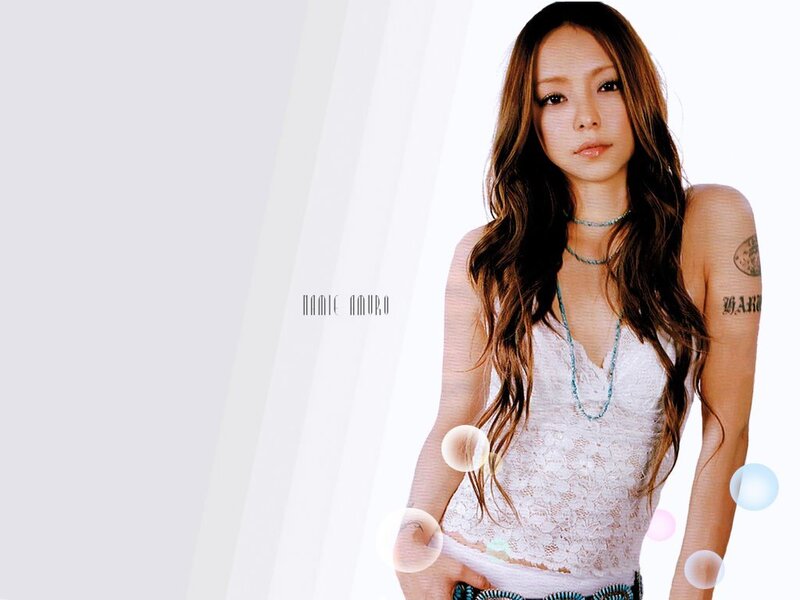 Namie Amuro in white lace top