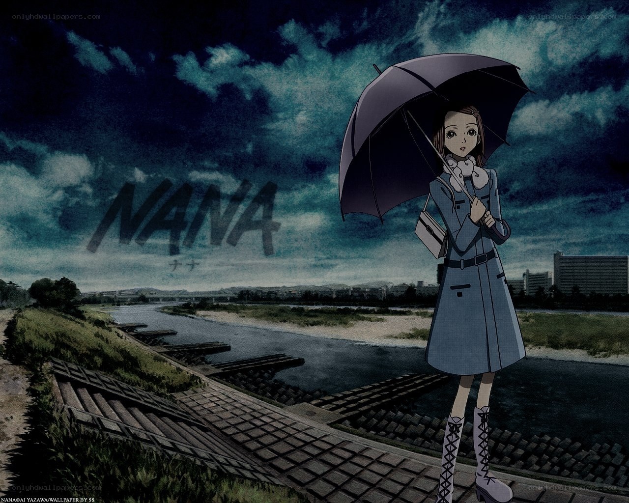 Nana anime character by river