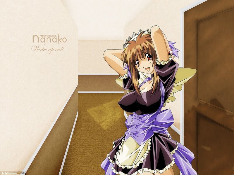 Nanako in a maid outfit