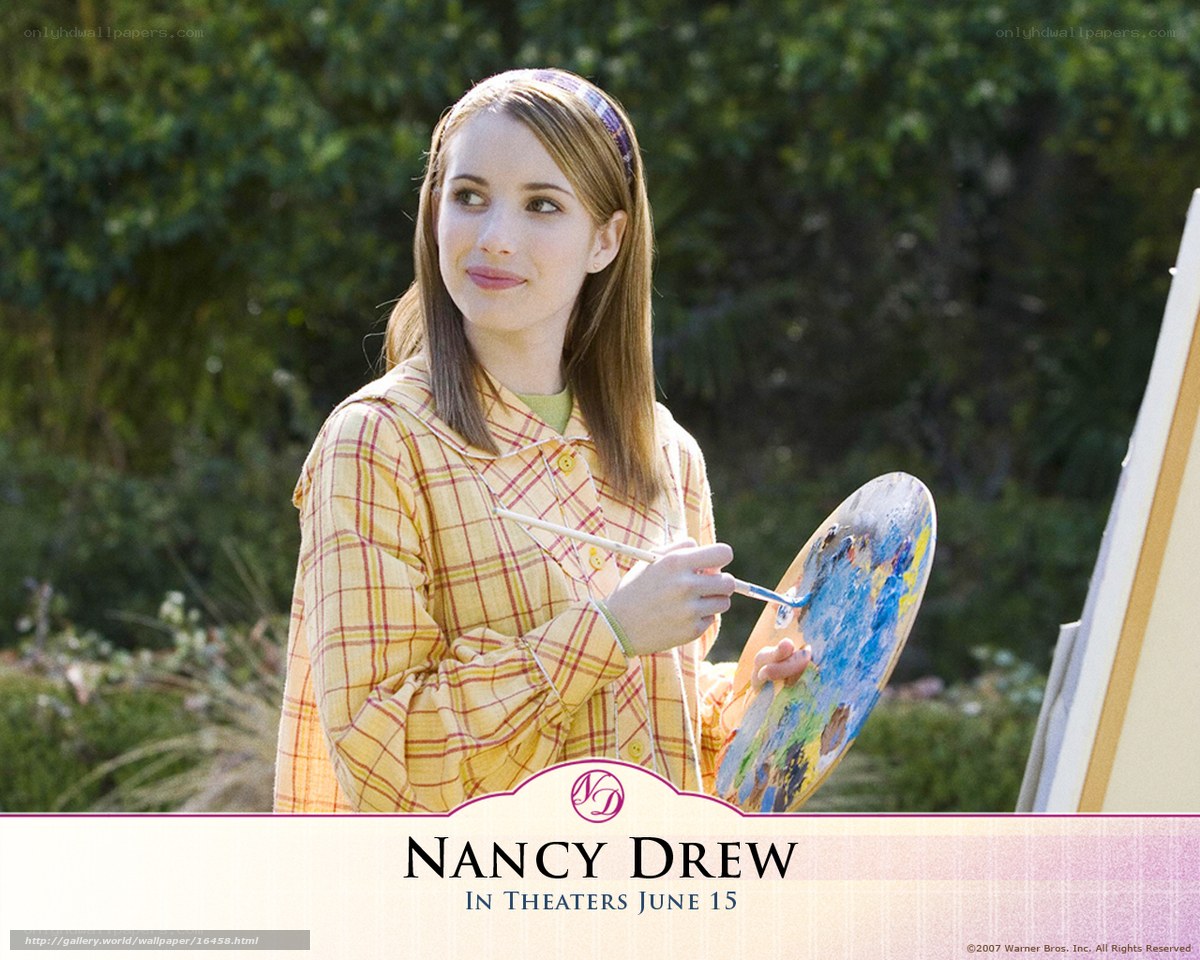 Nancy Drew painting outdoors