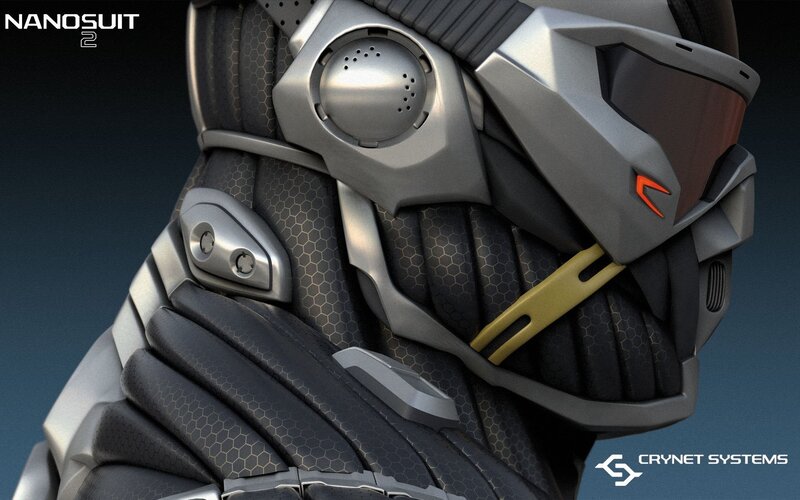 Nanosuit Helmet — Gray, Dramatic, 3d Render