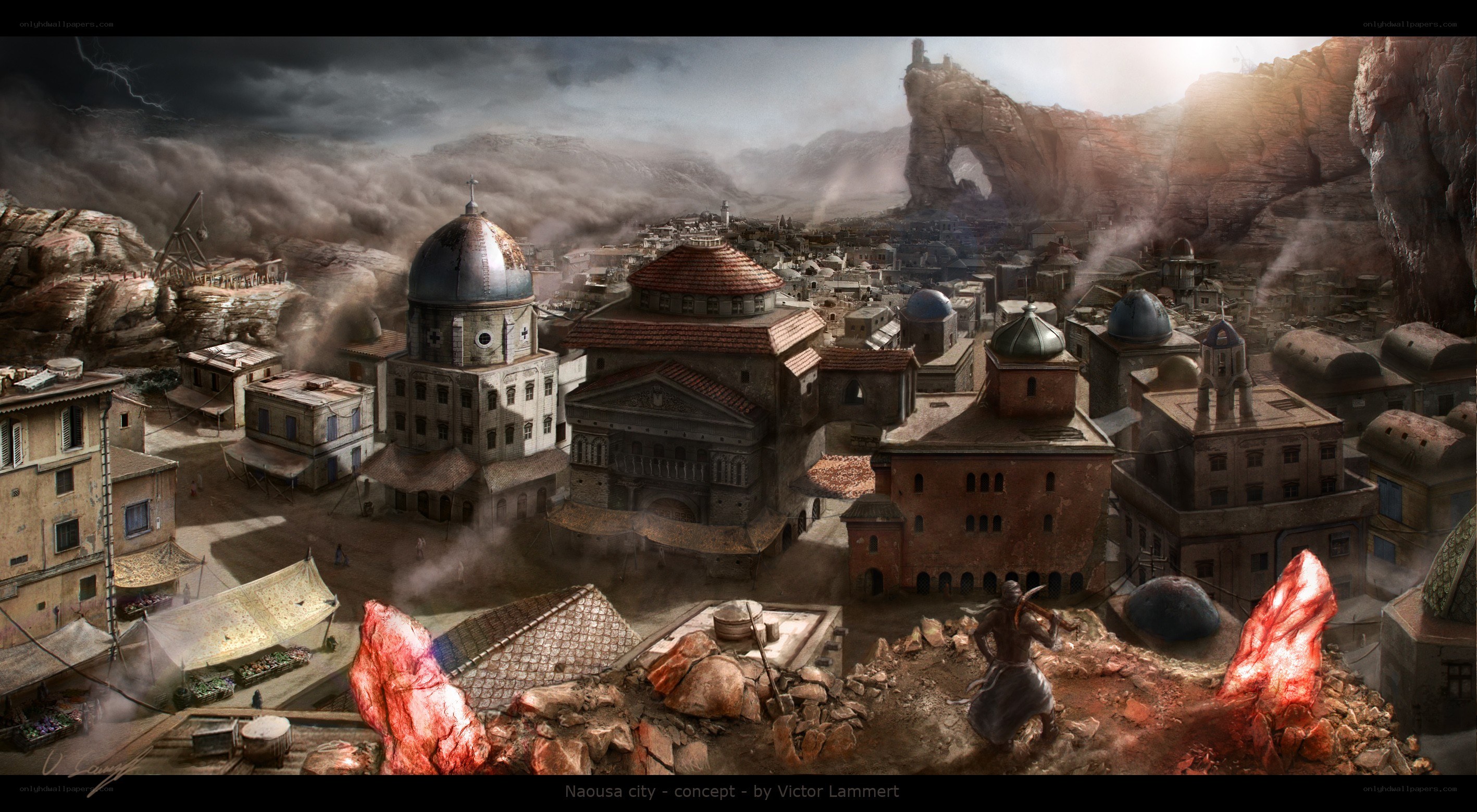 Naousa city concept art