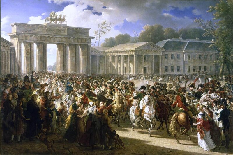 Napoleon on Horseback — Blue, Dramatic