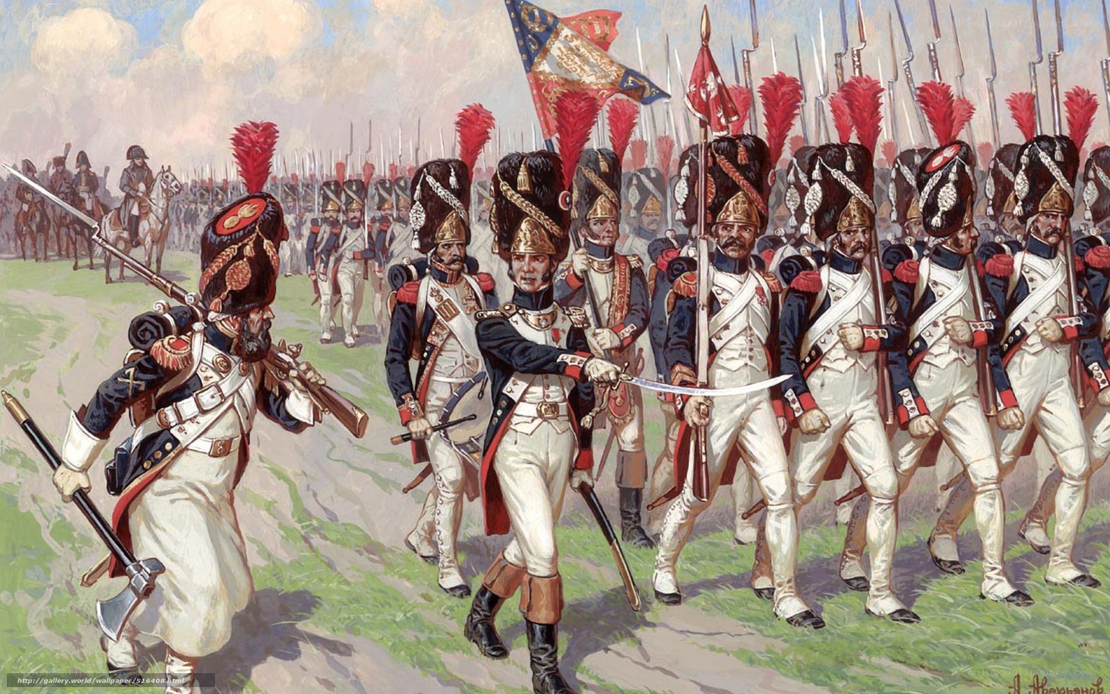 Napoleonic infantry in battle