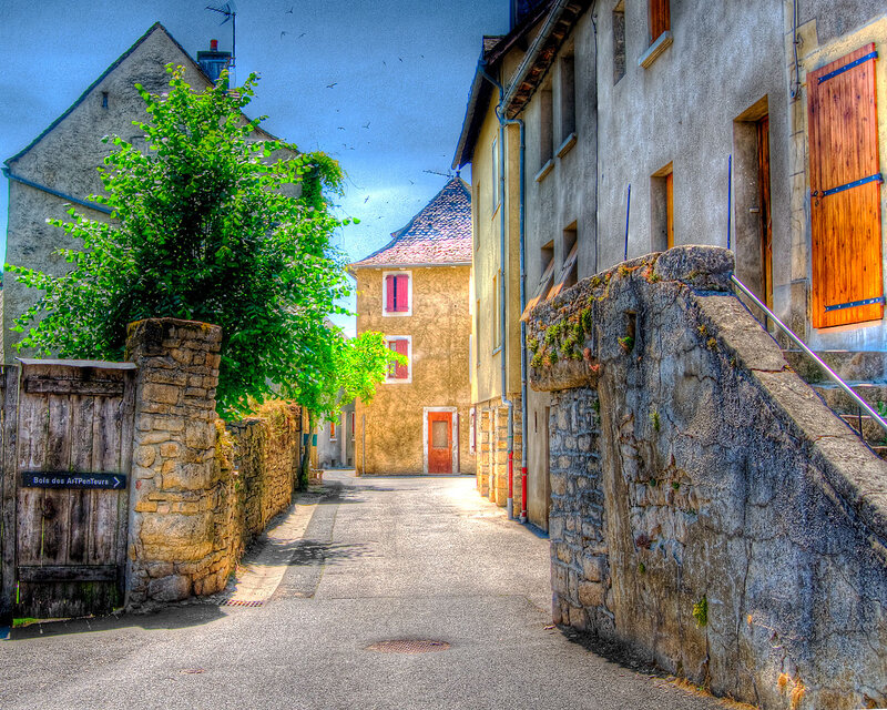 Narrow alley in a French village