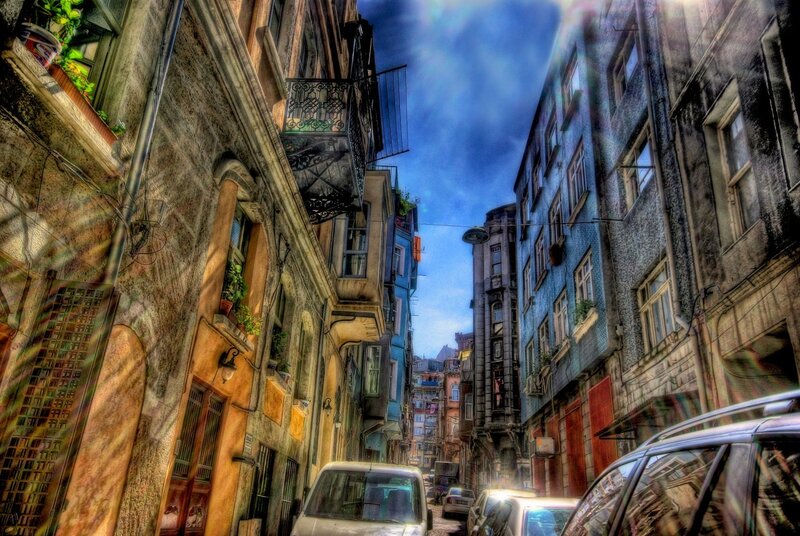 Narrow alley in old city