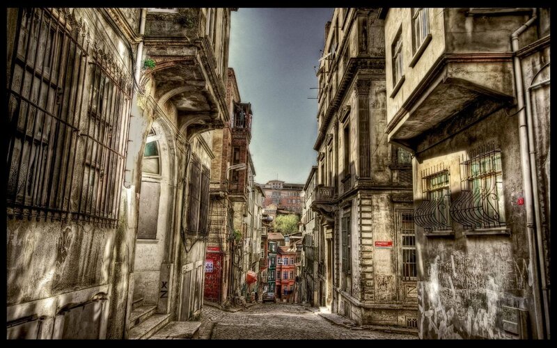 Narrow alley in old city