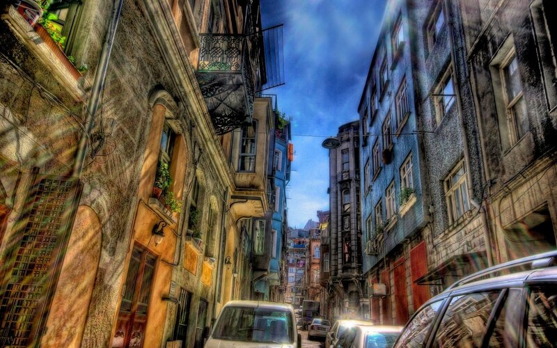 Narrow alley in old city