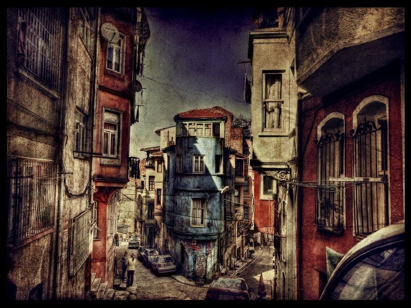 Narrow alley in old city