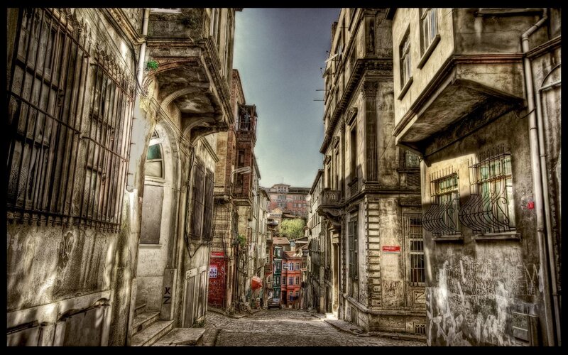 Narrow alley in old city