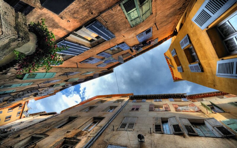 Narrow alley in old town