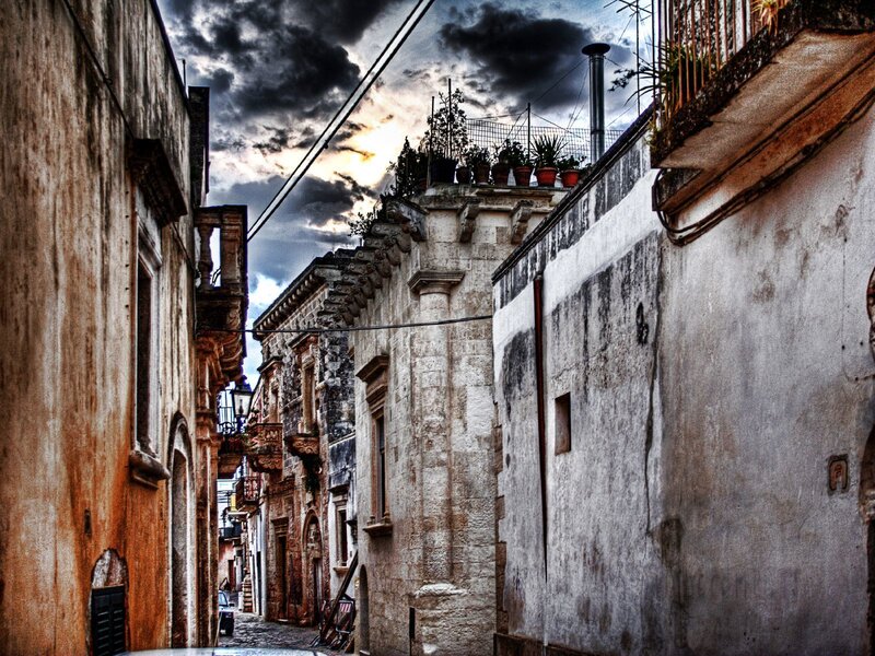 Narrow alley in old town