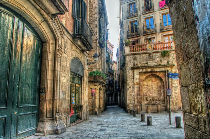 Narrow Alleyway in Old Town