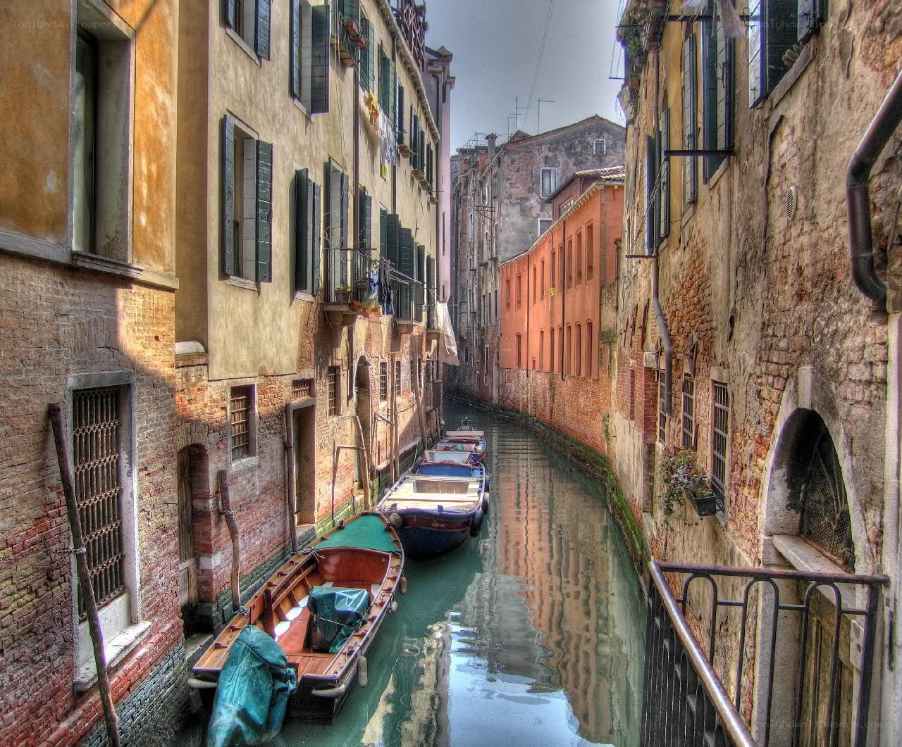 Narrow canal in Venice