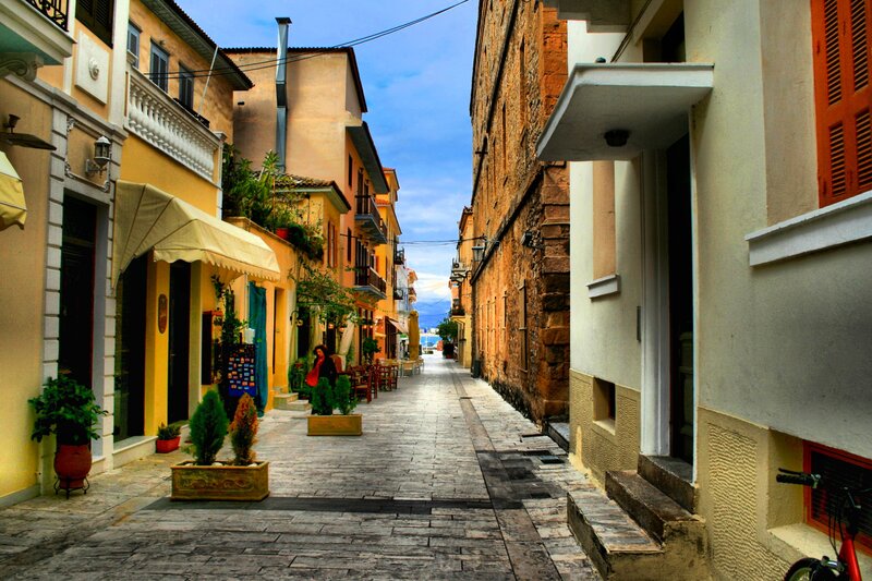 Narrow Cobblestone Street