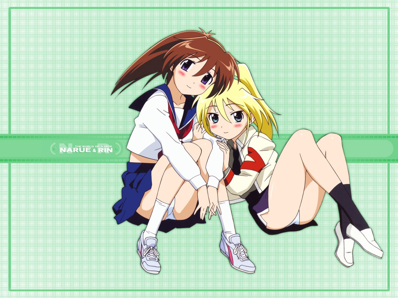 Narue and Rin sitting together