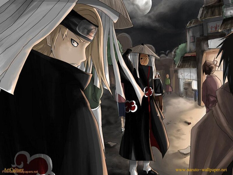 Naruto Akatsuki members in village
