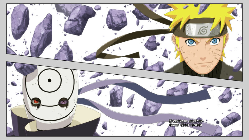 Naruto and a Masked Figure