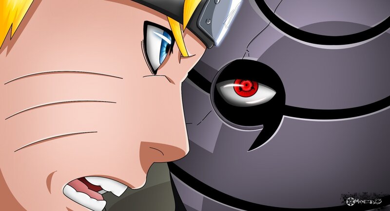 Naruto and a Masked Figure — Yellow