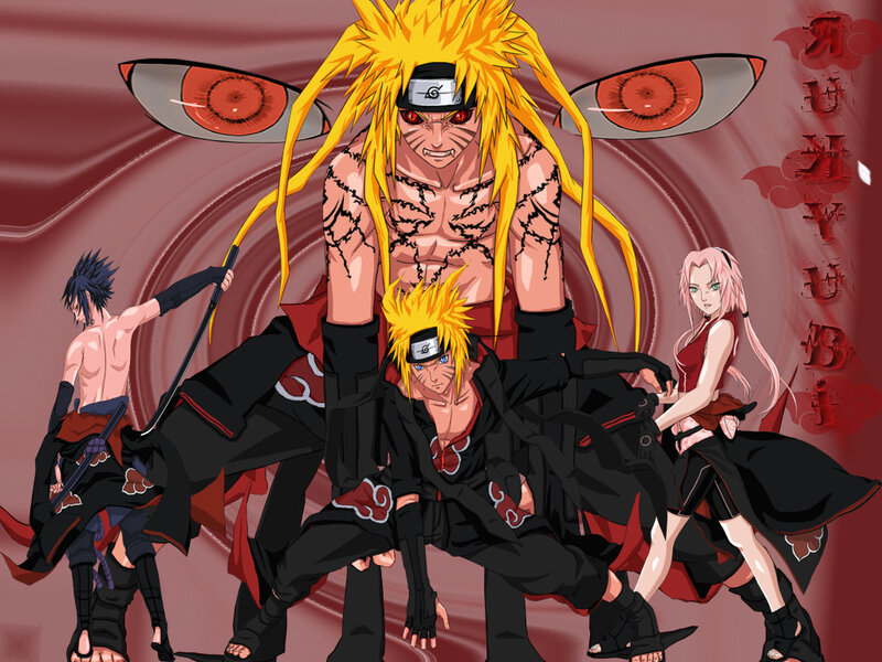 Naruto and Akatsuki Members — Red