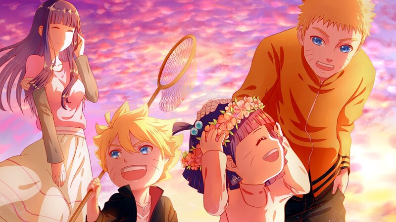 Naruto and Family — Pink, Joyful