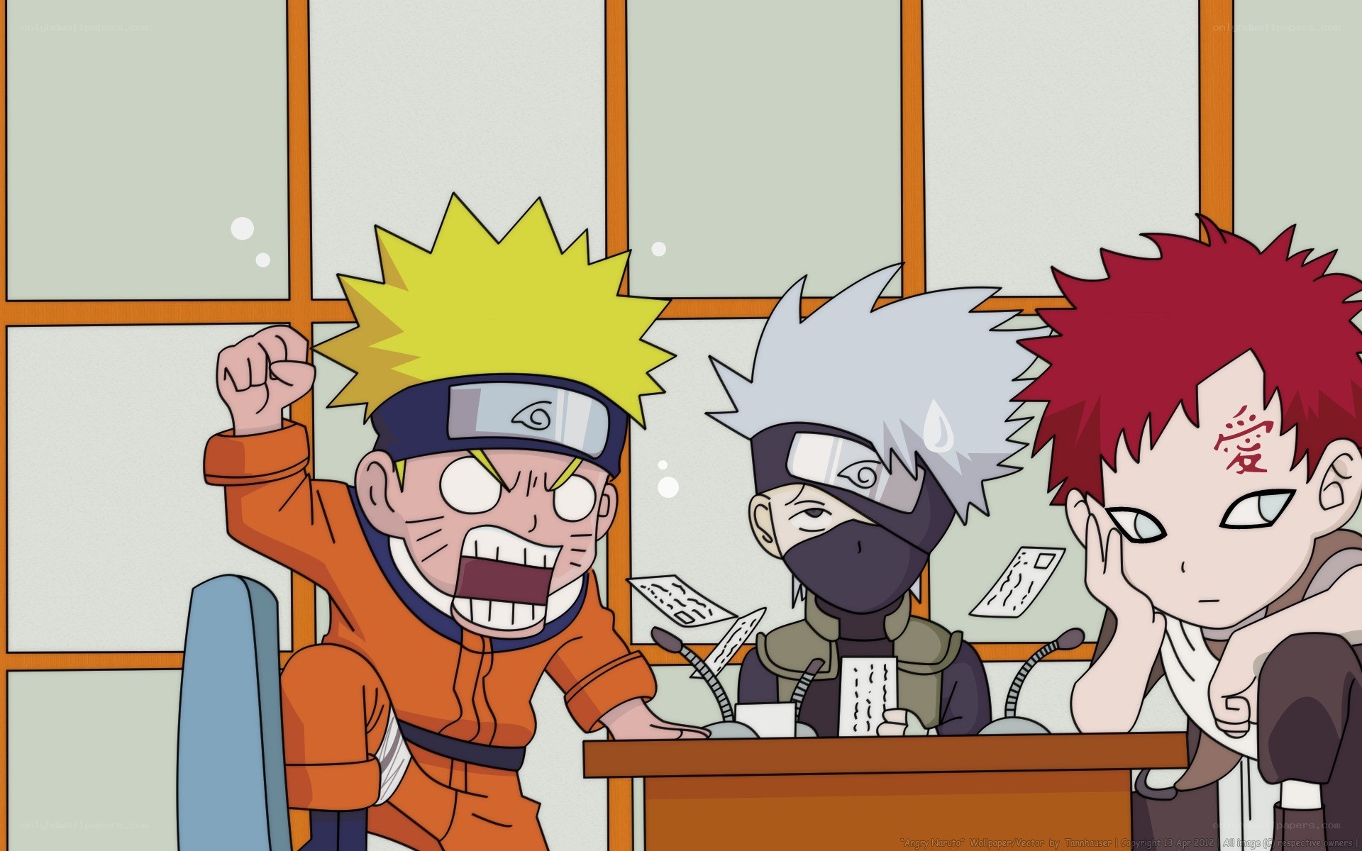 Naruto and friends at a meeting