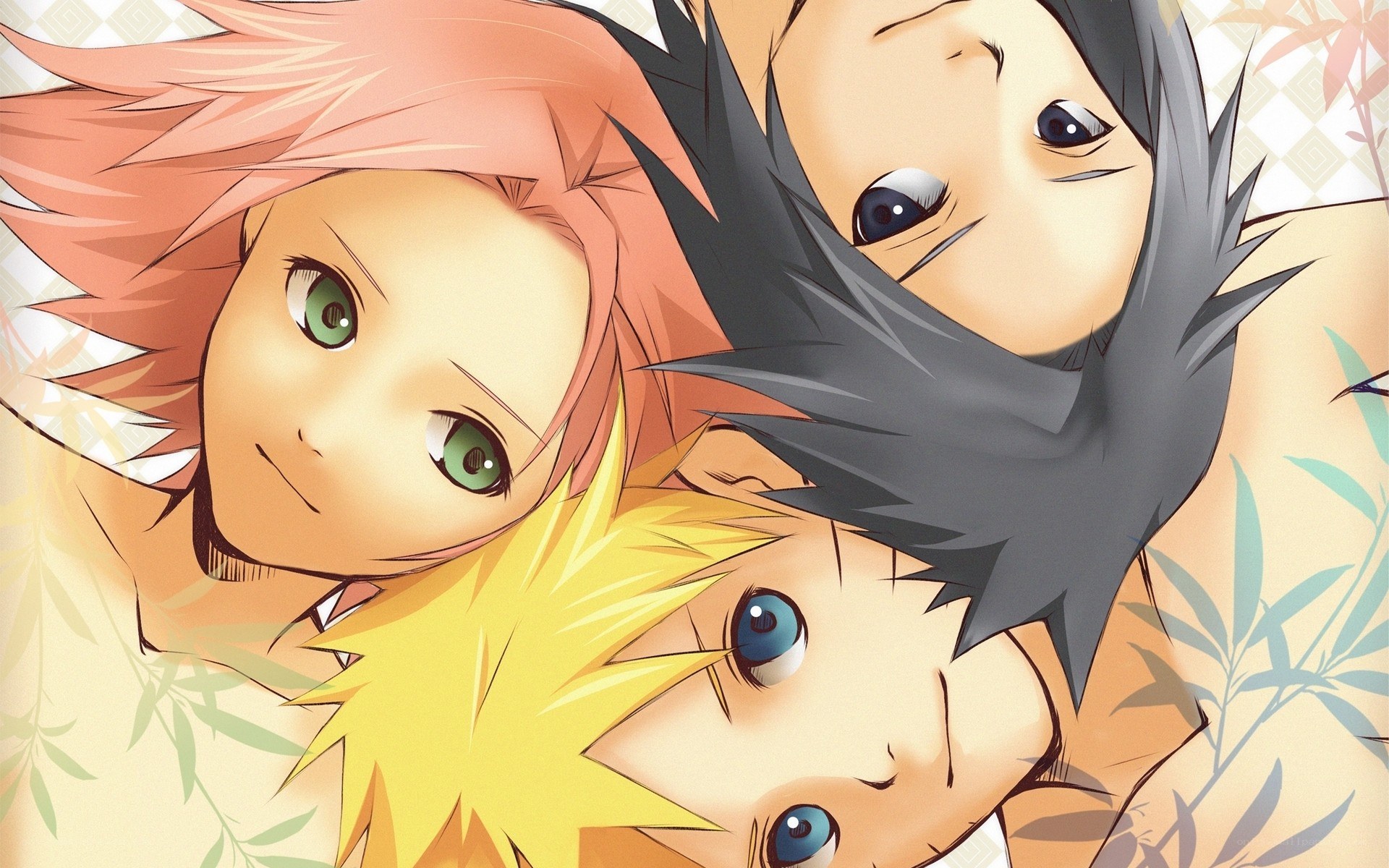 Naruto and friends close-up