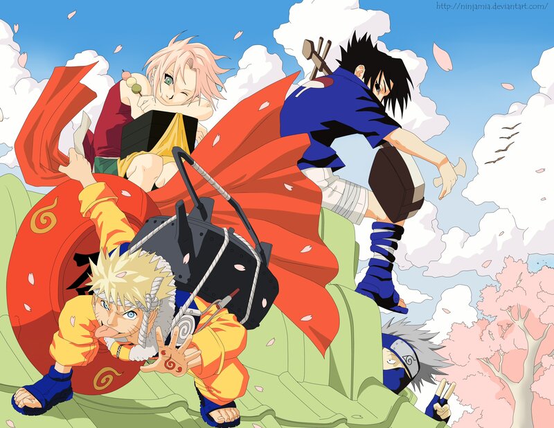 Naruto and Friends in Action — Blue