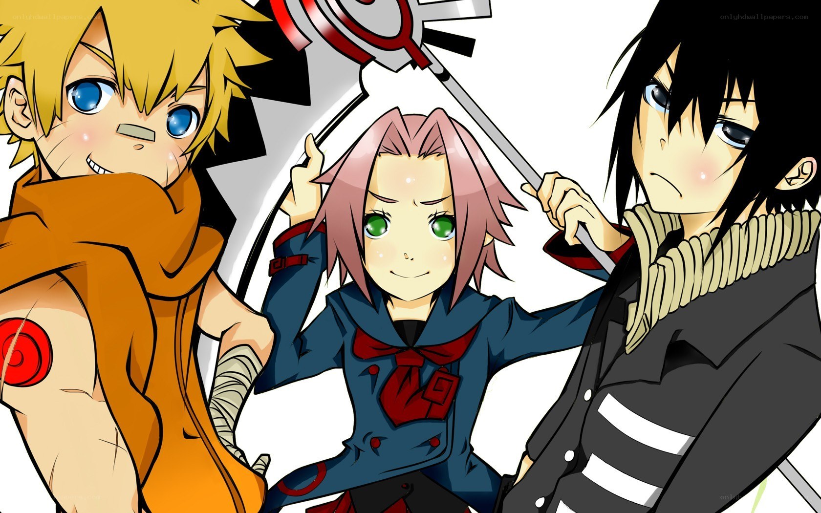 Naruto and friends in chibi style
