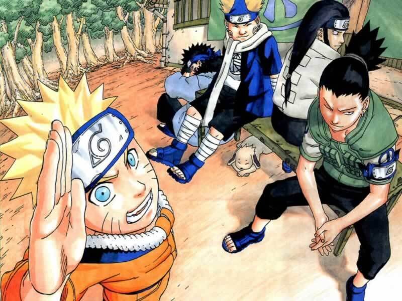 Naruto and friends in the village