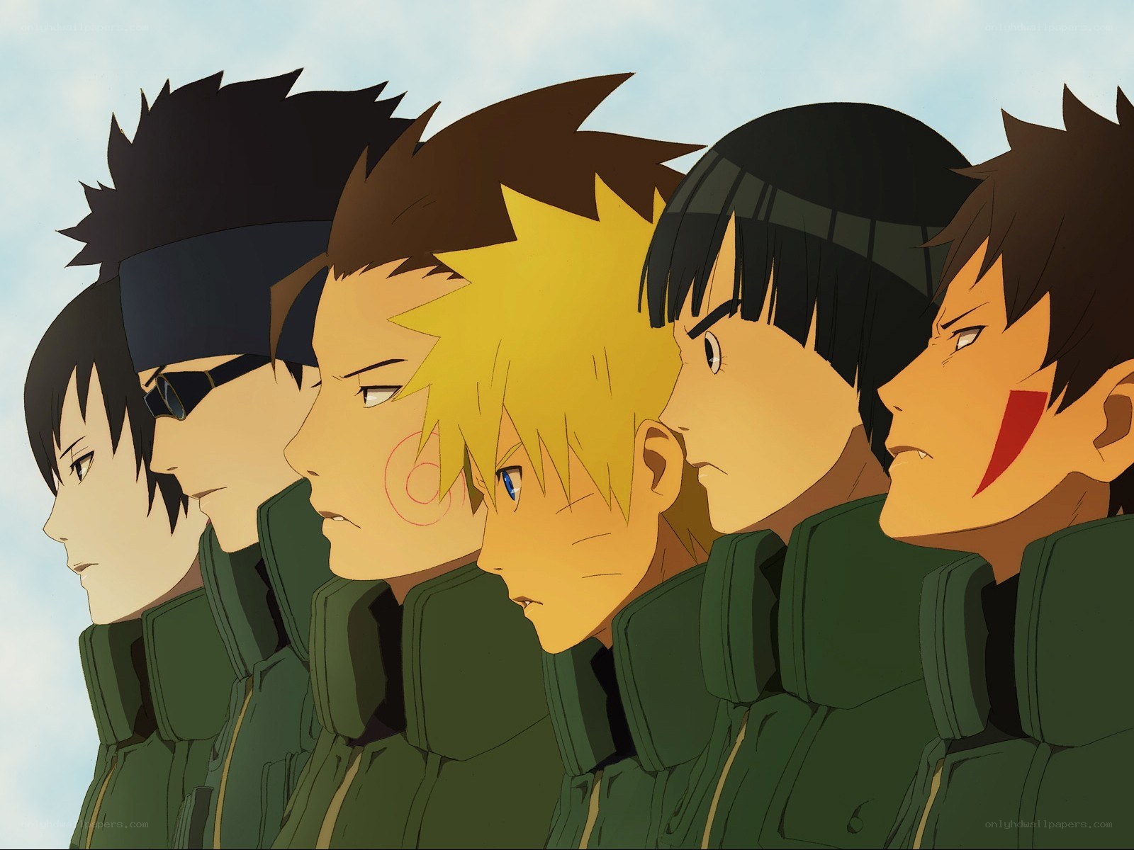 Naruto and friends in uniform