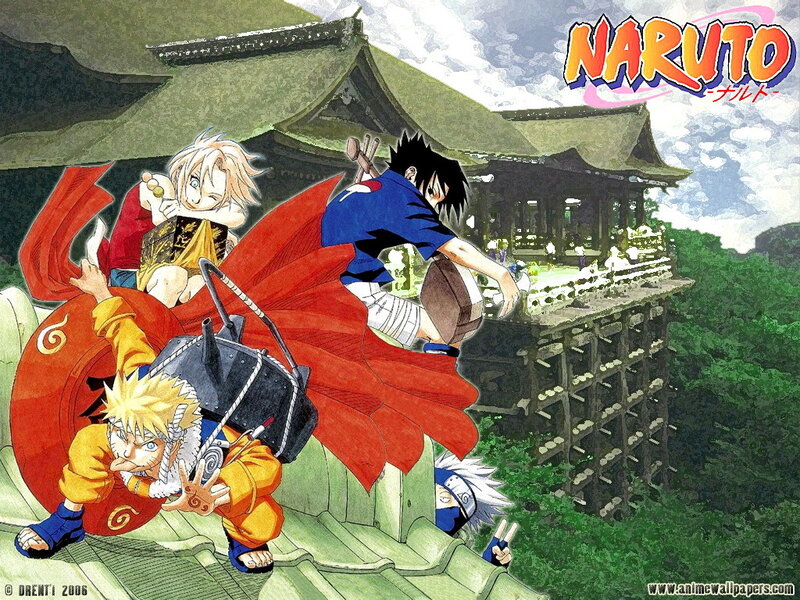 Naruto and Friends on Roof