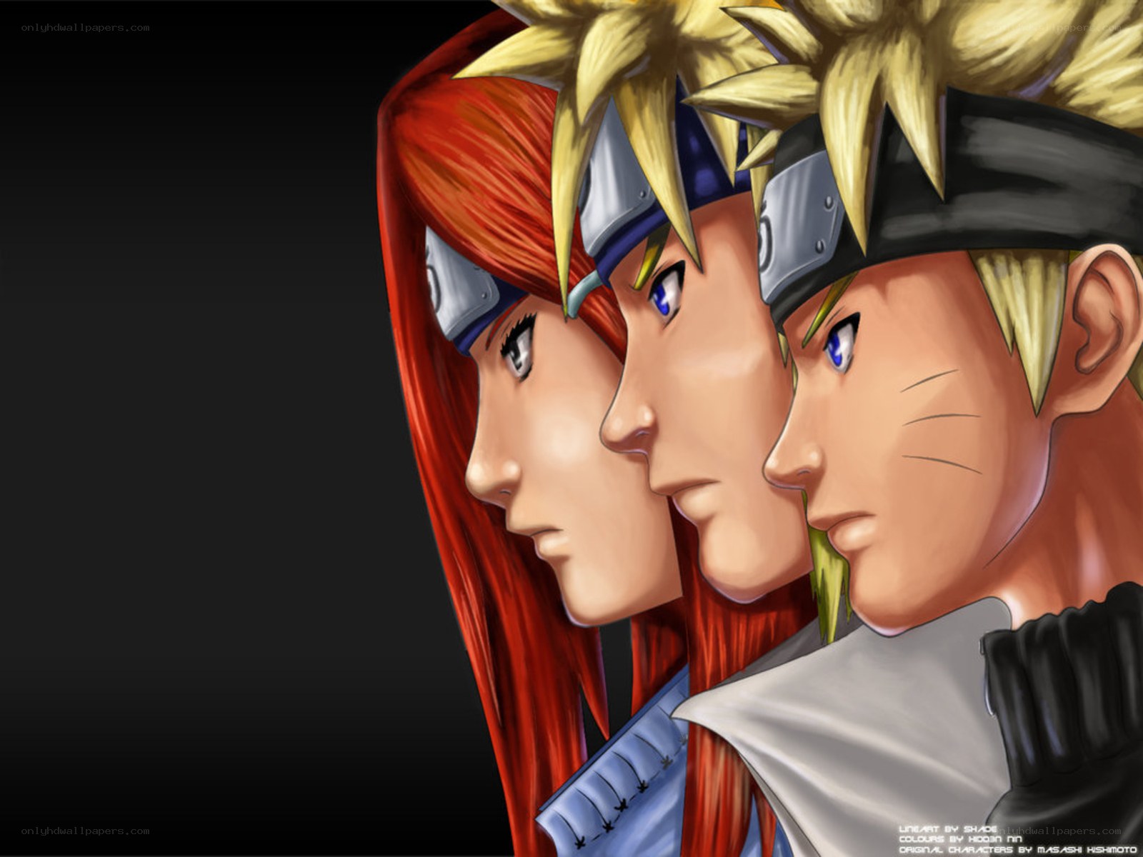 Naruto and friends side profile