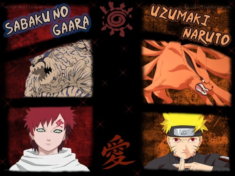 Naruto and Gaara characters