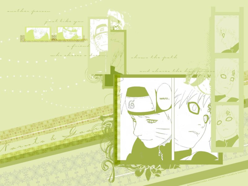 Naruto and Gaara Characters — Green