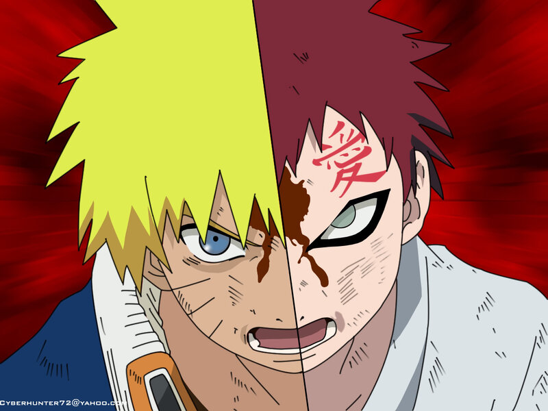 Naruto and Gaara split face