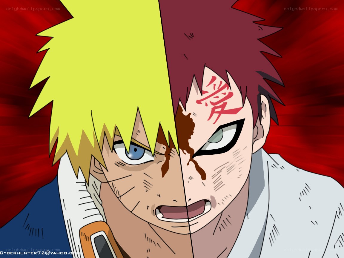 Naruto and Gaara split face
