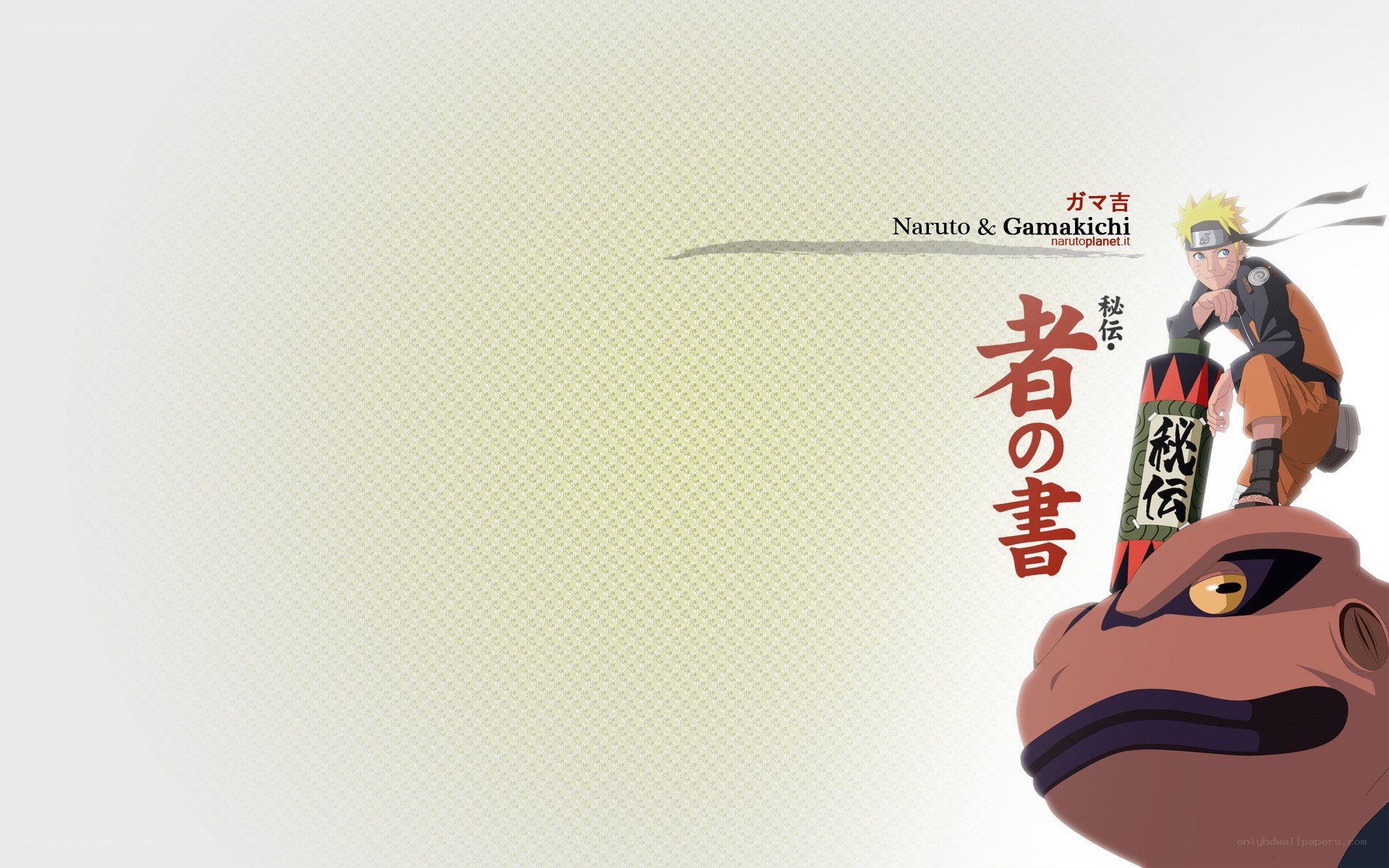 Naruto and Gamakichi on toad