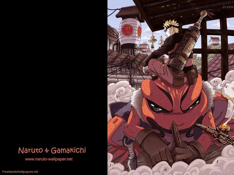 Naruto and Gamakichi wallpaper