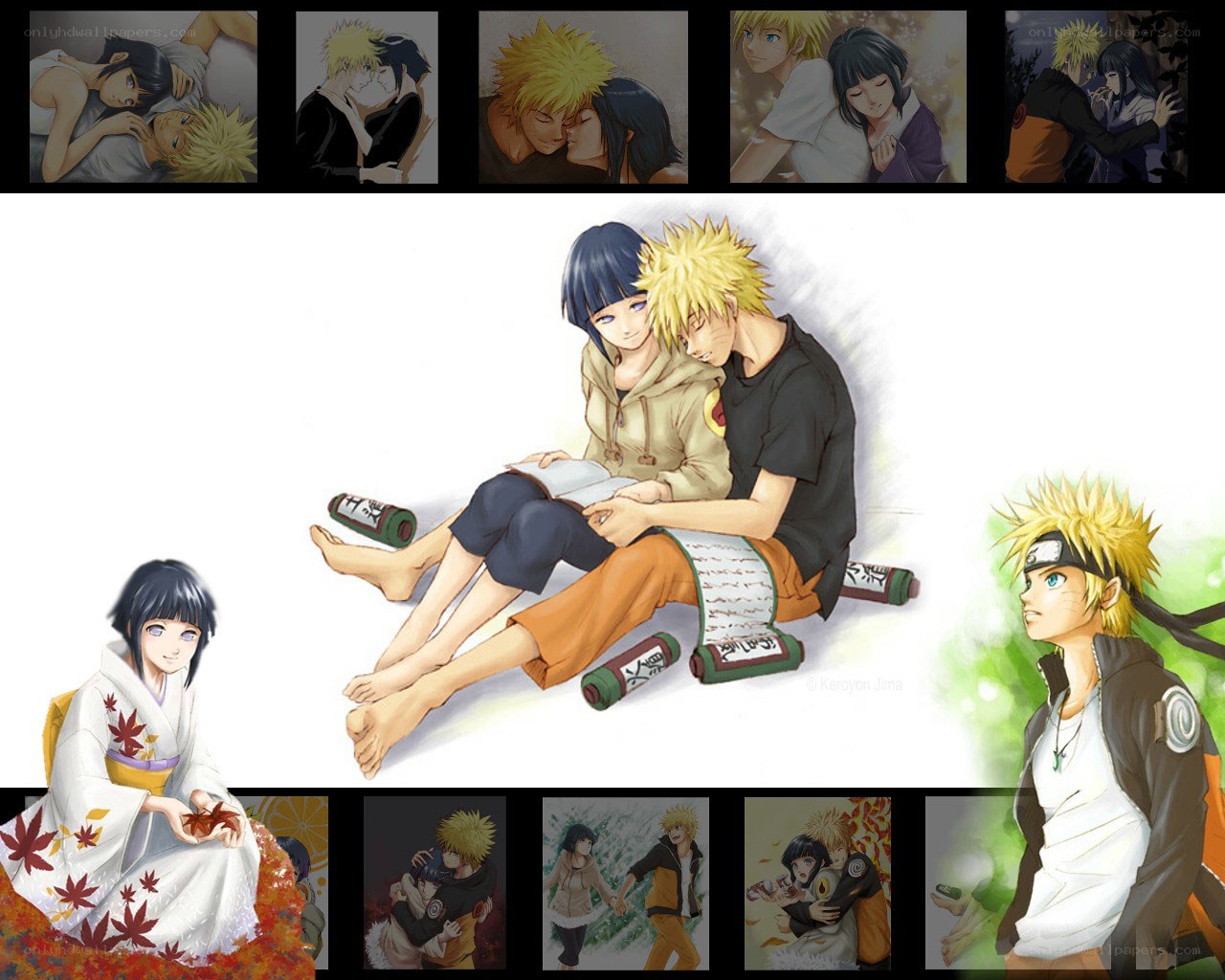 Naruto and Hinata collage