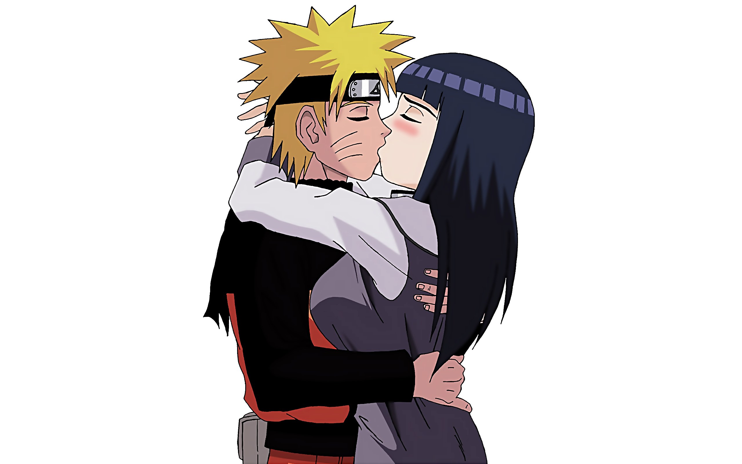 Naruto and Hinata embrace