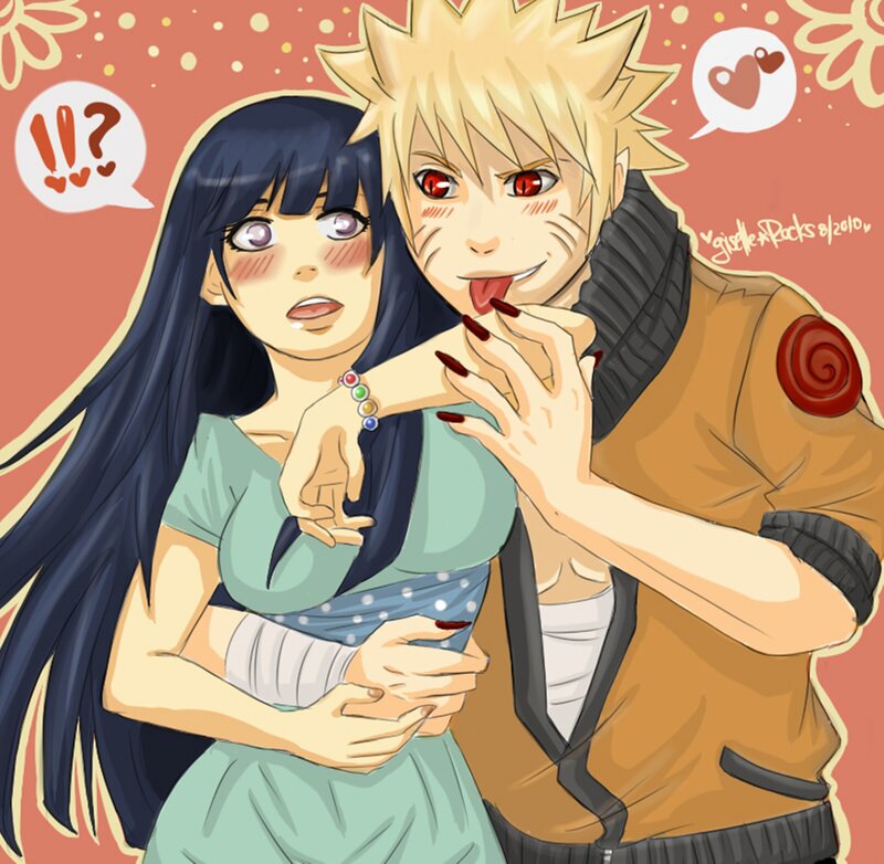 Naruto and Hinata Hugging — Orange