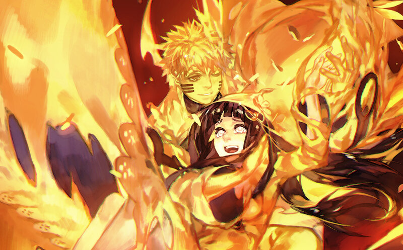 Naruto and Hinata in Flames