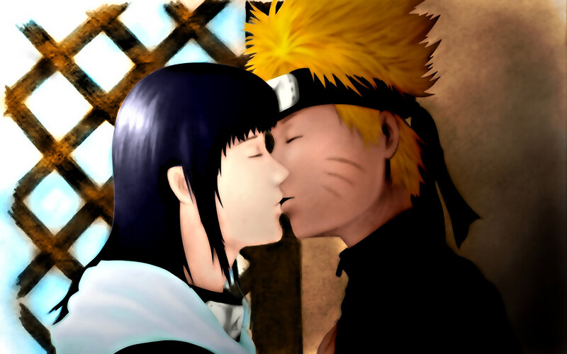Naruto and Hinata kiss