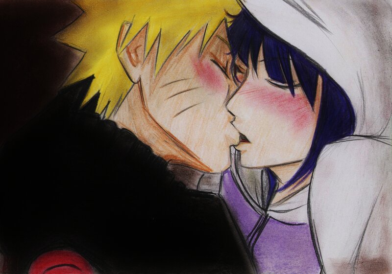 Naruto and Hinata kiss