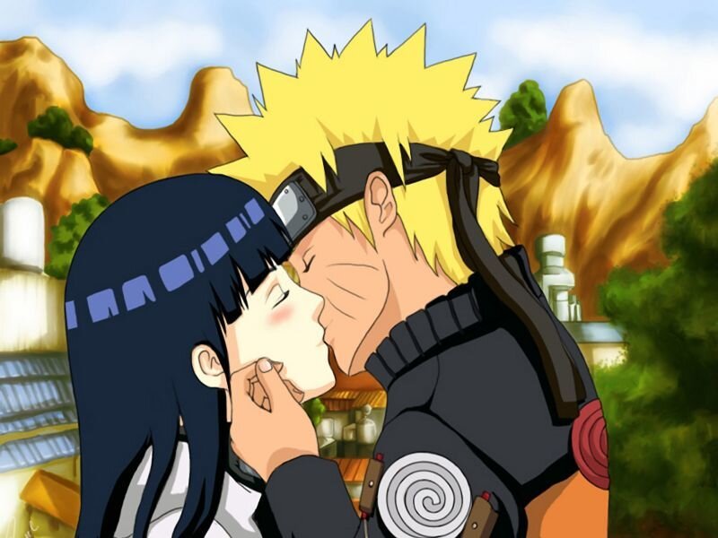 Naruto and Hinata kiss