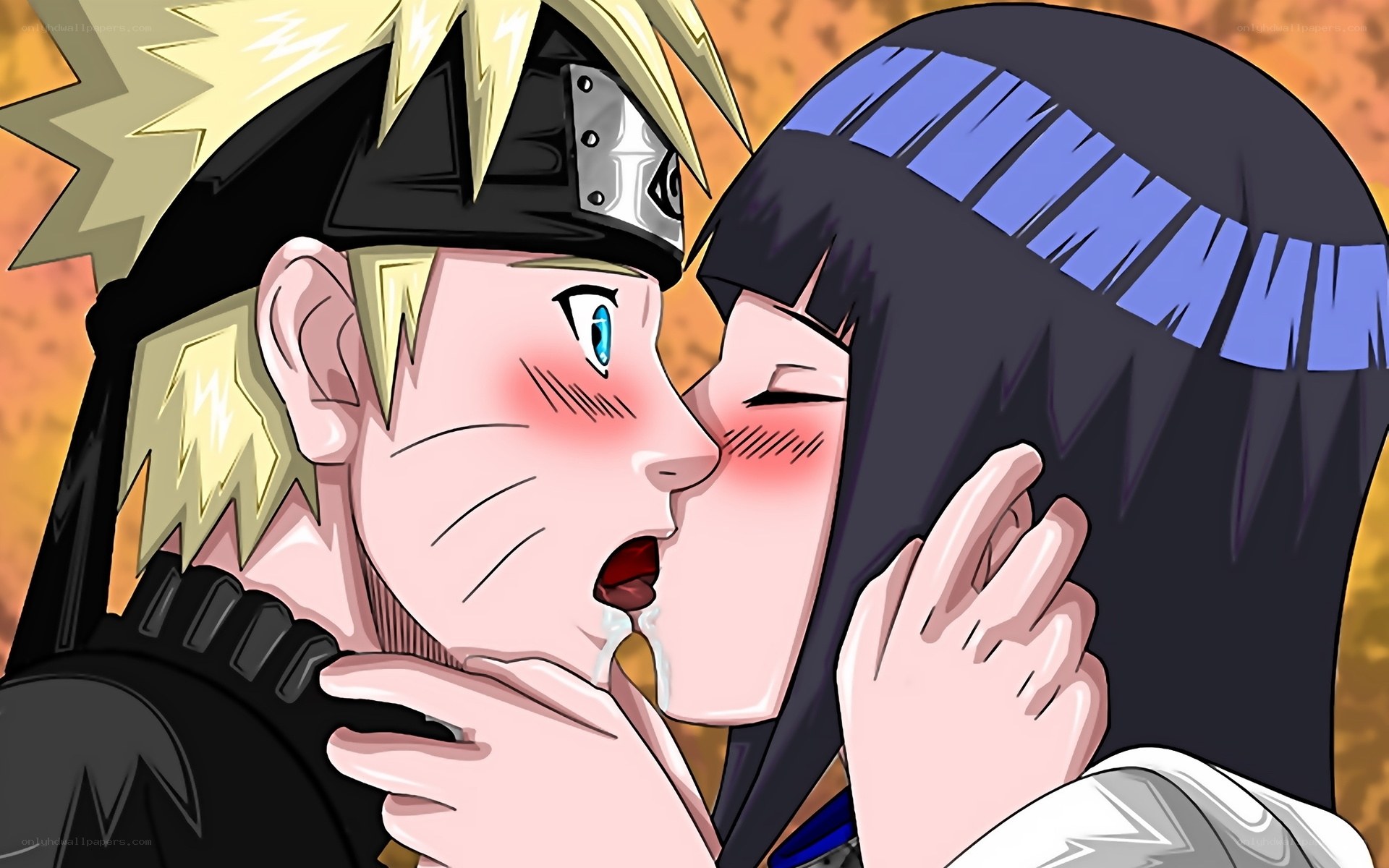 Naruto and Hinata kiss