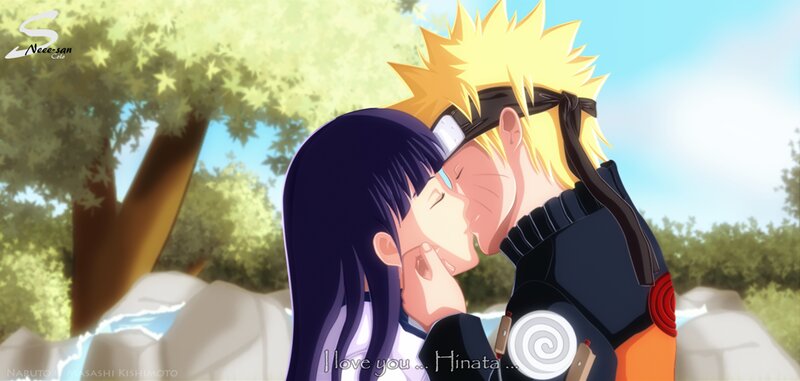 Naruto and Hinata Kissing — Yellow, Romantic