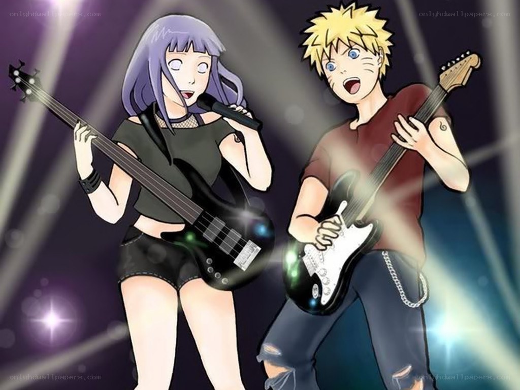 Naruto and Hinata rock band