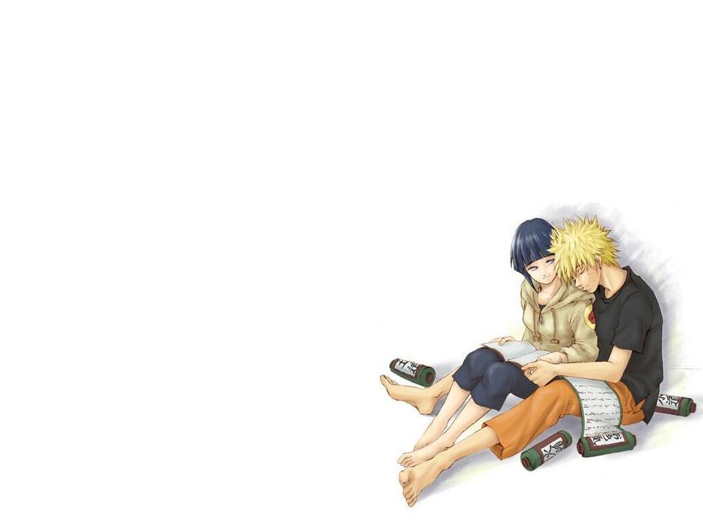 Naruto and Hinata sitting together